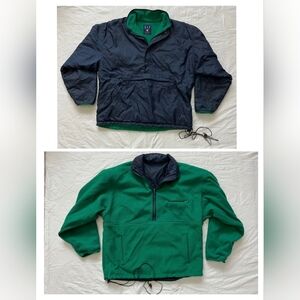GAP Reversible Windbreaker Jacket - Navy and Green